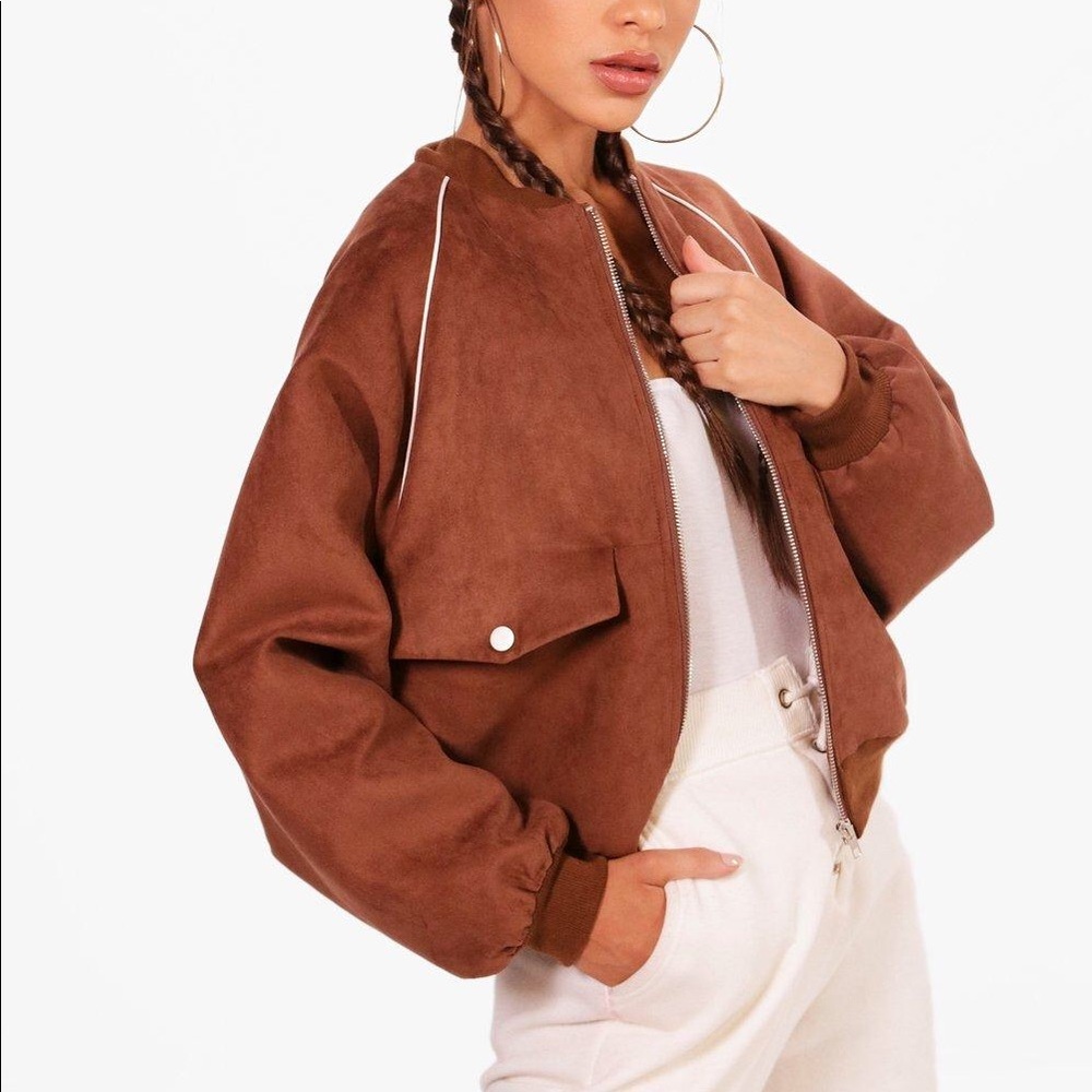 Suede Bomber Jacket